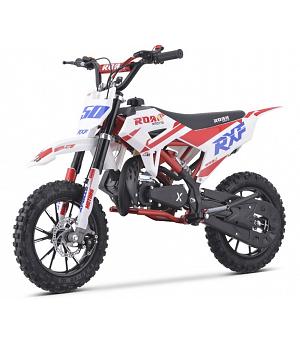 MINI MOTO CROSS ROAN RXF 49CC (4.5CV), BLANCA Y ROJA - RO-5080